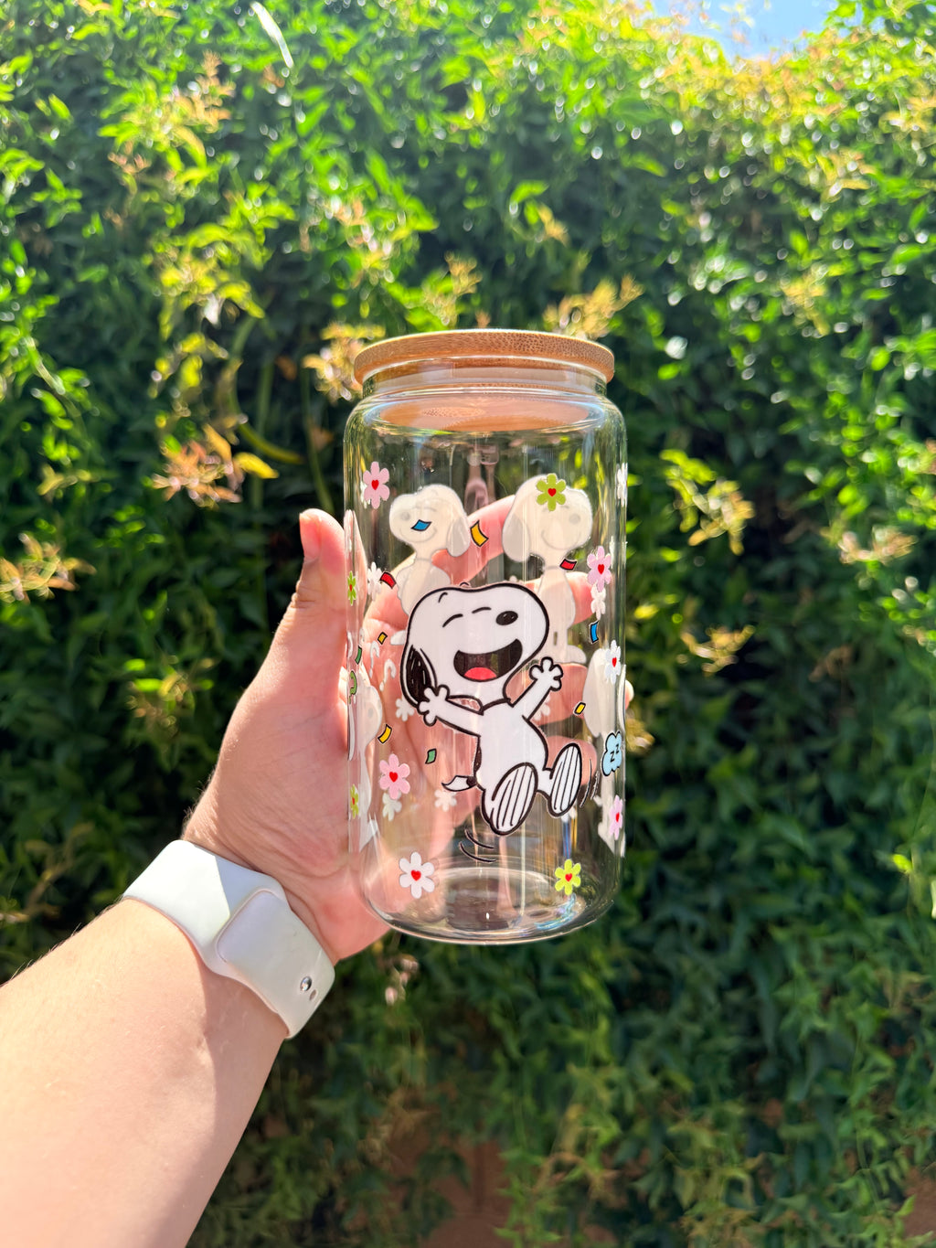 Dog 16 oz Glass Tumbler